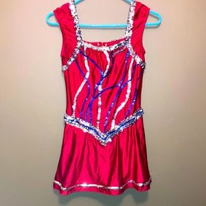 Adult large baton twirling or ice skating dress